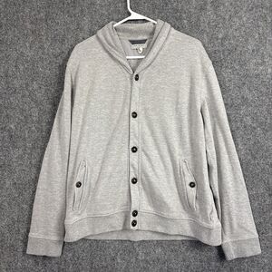 Ted Baker Cardigan Jersey Sweater Mens Size 5 / XL Gray Dad Grandpa Casual
